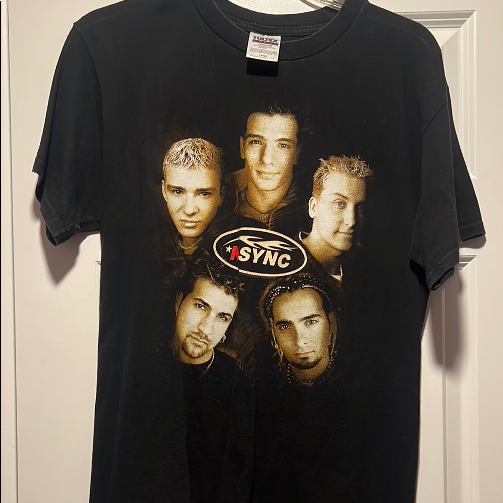 Black NSYNC Short Sleeve Tee with Vintage Design